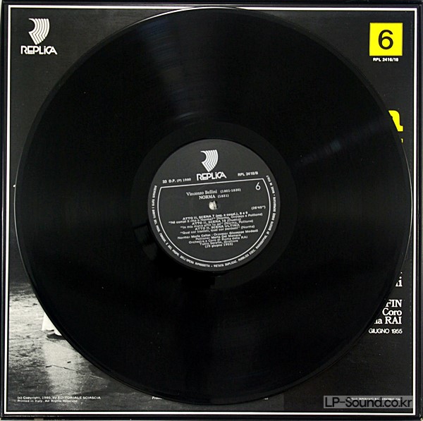 CALLAS DEL MONACO BELLINI NORMA SERAFIN LIVE 1955 3 LP BOX SET CLA 392