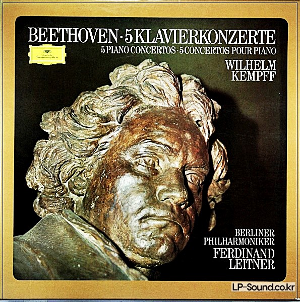 BEETHOVEN THE 5 PIANO CONCERTOS  WILHELM KEMPFF – LEITNER DG 2721 066  4LP  BOX