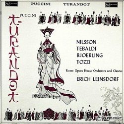 PUCCINI TURANDOT NILSSON TEBALDI BJOERLING ROME OPERA LEINSDORF  SER 25022