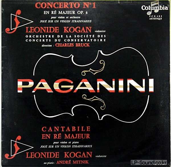 PAGANINI VIOLIN CONCERTO LEONID KOGAN MYTNIK COLUMBIA FCX 402