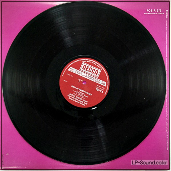 BACH,ARR. LOUSSIER: FOCUS ON DECCA  FOS-R   5/6 2LP