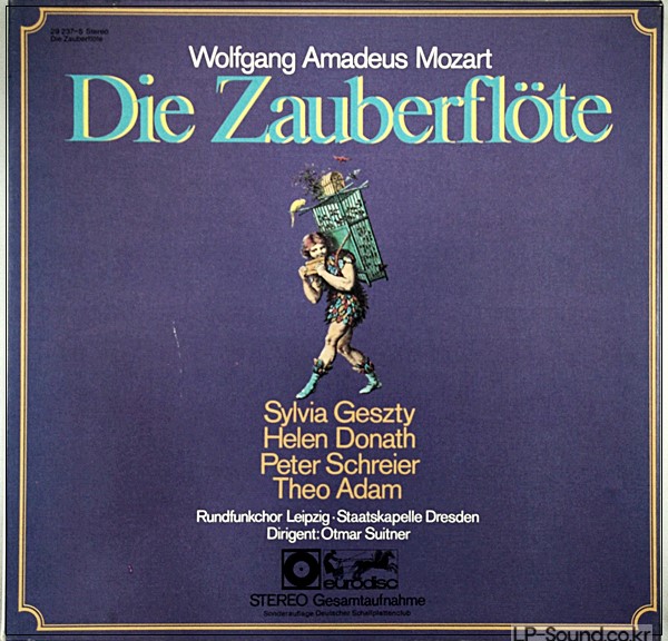 MOZART: DIE ZAUBERFLOTE – SUITNER   EURO DISC  29 237-5 3 LP BOX