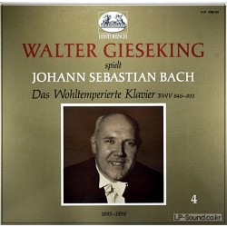 BACH WELL-TEMPERED GIESEKING   HELIODOR 2702701, MONO, 4 LPS IN BOX