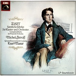 MICHEL BEROFF LISZT COMPLETE WORKS FOR PIANO AND ORCHESTRA EMI 3LP BOX