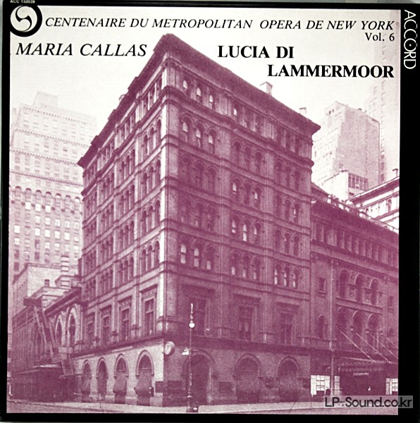 LUCIA DI LAMMERMOOR  ,MARIA CALLAS ACCORD  ACC 150039 2LP