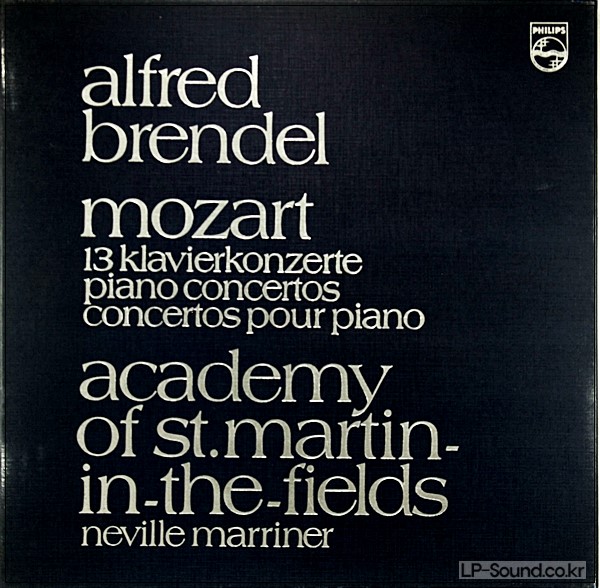 MOZART; 13 PIANO CONCERTOS. BRENDEL, ACADEMY, MARRINER PHILIPS 8 LP BOX 6768 096