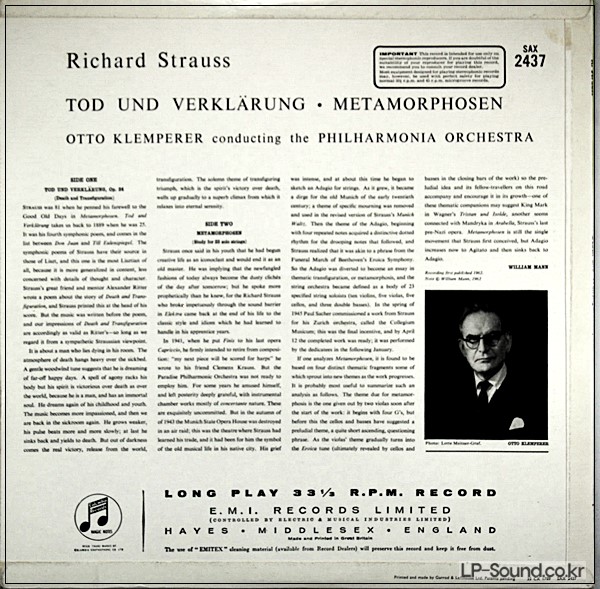 RICHARD STRAUSS: DEATH AND TRANSFIGURATION (TOD UND VERKLARUNG) AND