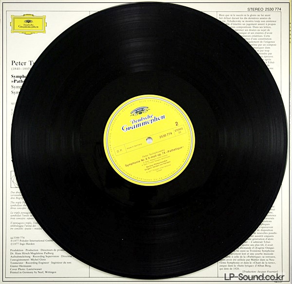 TCHAIKOVSKY SYMPHONY NO. 6 KARAJAN BERLINER PHILHARMONIKER DG 2530 774