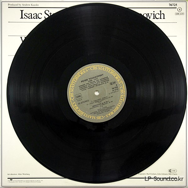 TCHAIKOVSKY VIOLIN CONCERTO ISAAC STERN, ROSTROPOVICH CBS 76725