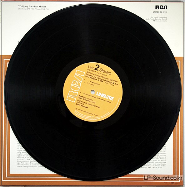 MOZART VIOLIN CONCERTO NO.5   K.364  RCA GL 32532