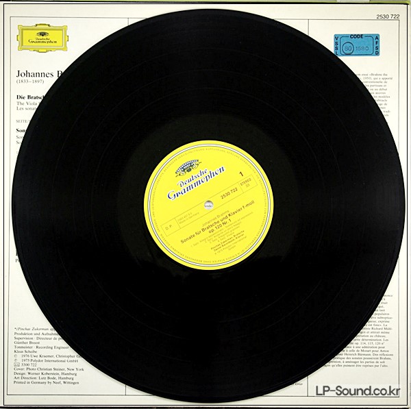BRAHMS THE VIOLA SONATAS ZUKERMAN BARENBOIM DG 2530 722
