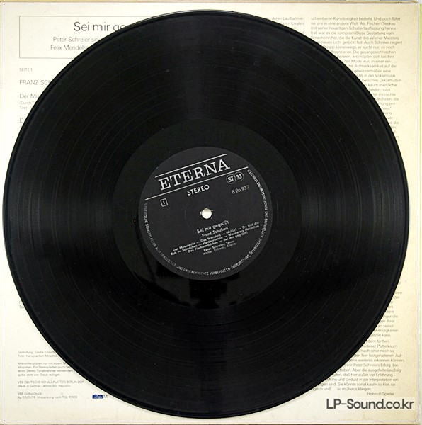 PETER SCHREIER, FELIX MENDELSSOHN BARTHOLDY*, FRANZ    8 26 937