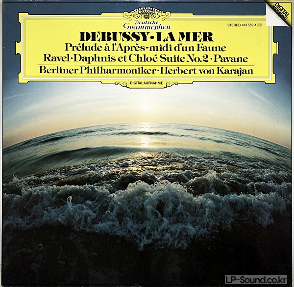 DEBUSSY, RAVEL, KARAJAN - LA MER / PRELUDE..  DG 413 589-1