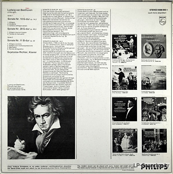 BEETHOVEN*,SVIATOSLAV RICHTER–PIANO SONATAS NOS. 10, 11, AND 20
