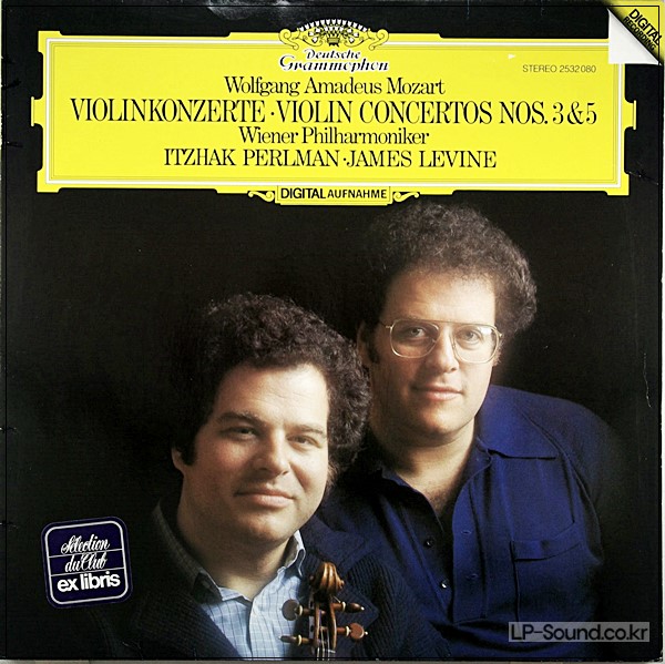 MOZART VIOLIN CONCERTO NO.3&5 PERLMAN LEVINE DG 415 975-1