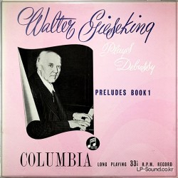 DEBUSSY PRELUDES BOOK 1 / WALTER GIESEKING 33CX 1098