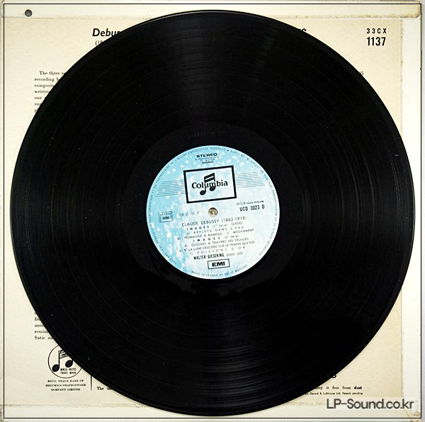 DEBUSSY POUR LE PIANO / ESTAMPES / IMAGES / WALTER GIESEKING 33CX 1137
