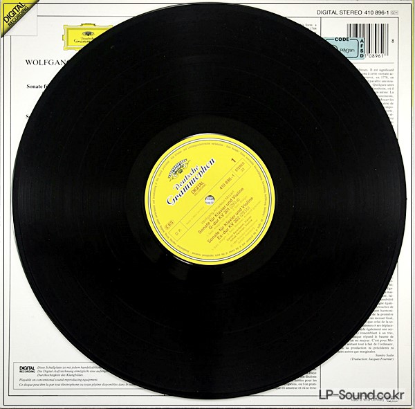 MADEUS MOZART- VIOLIN SONATAS PERLMAN, BARENBOIM   DG 4100 896-1