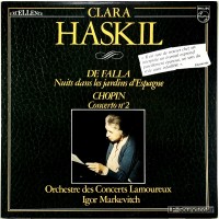 CHOPIN DE FALLA PIANO CONCERT CLARA HASKIL     PHILPS 6570 591