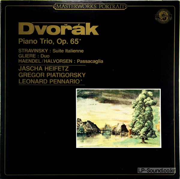 HEIFETZ, PIATIGORSKY, PENNARIO  DVORAK, STRAVINSKY,  CBS, 60264