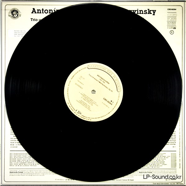 HEIFETZ, PIATIGORSKY, PENNARIO  DVORAK, STRAVINSKY,  CBS, 60264