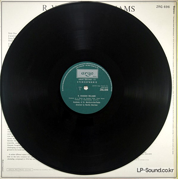 WILLIAMS, MARRINER - FANTASIA ON A THEME BY THOMAS TALLIS ZRG 696