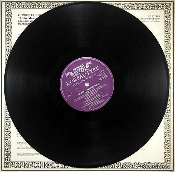 HANDEL - THEATRE MUSIC VOL. II - ACADEMY OF ANCIENT MUSIC, HOGWOOD - DSLO 598