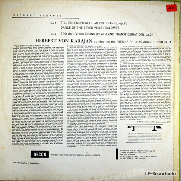 STRAUSS, TILL EULENSPIEGEL   DECCA SXL 2261