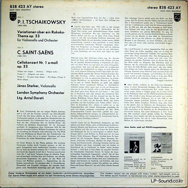 TSCHAIKOWSKY / SAINT-SAENSSTARKER / DORATI - PHILIPS 838 423 AY