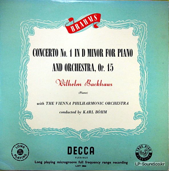 BRAHMS  CONCERTO NO.1 - BACKHAUS / KARL BOHM LXT.2866