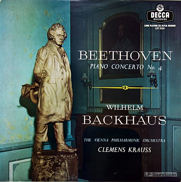 BEETHOVEN PIANO CONCERTO NO.4 - WILLIAM BACKHAUS 1957 UK LP DECCA LXT 5354