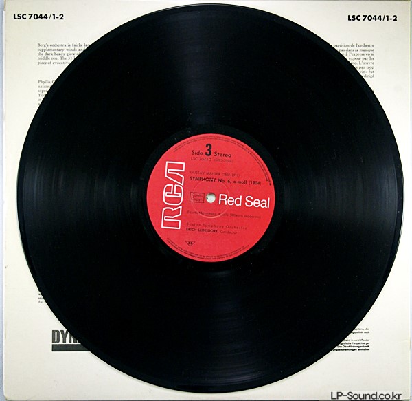 MAHLER SYMPHONY NO.6 BERG LE VIN LEINSDORF- RCA LSC-7044 1-2 2LP