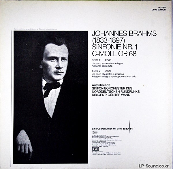 JOHANNES BRAHMS: THE FOUR SYMPHONIES  NO.1 EMI DJIGITAL