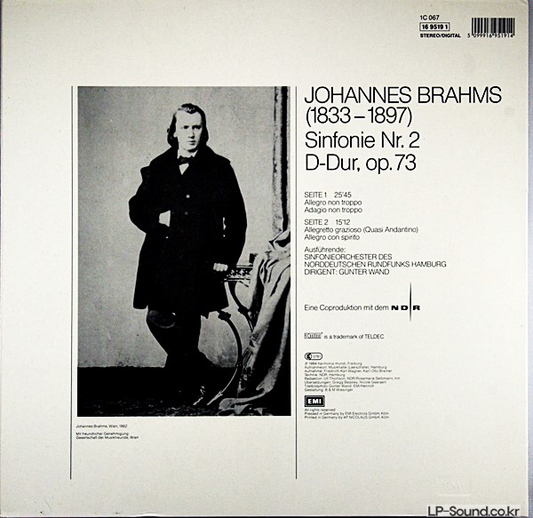 JOHANNES BRAHMS: THE FOUR SYMPHONIES  NO.2MI DJIGITAL
