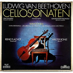 BEETHOVEN REINE FLACHOT CELLO SONATAS 3 LP STEREO INTERCORD