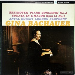 BEETHOVEN PIANO CONCERTO NO.4 & SONATA NO.9 GINA BACHAUER SR 90381