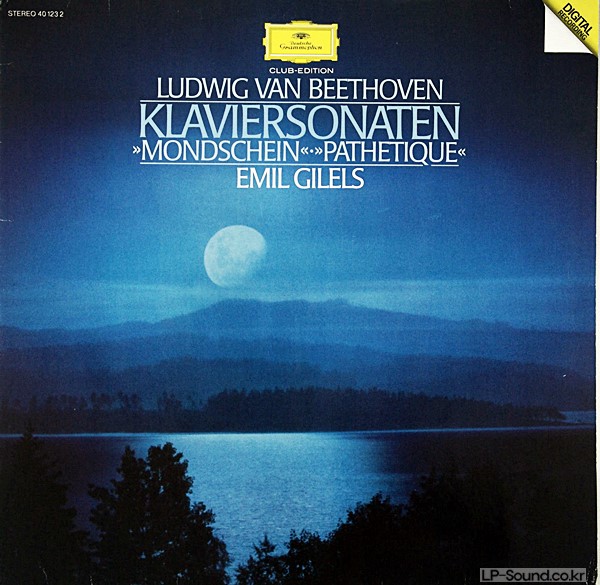 BEETHOVEN PIANO SONATA NO.14 123 8 EMIL GILELS  DG 40 123-2