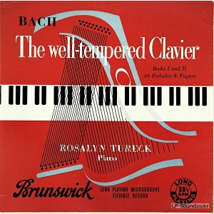 ROSALYN TURECK BACH THE WELL TEMPERED CLAVIER AXTL 1037 VOL.2