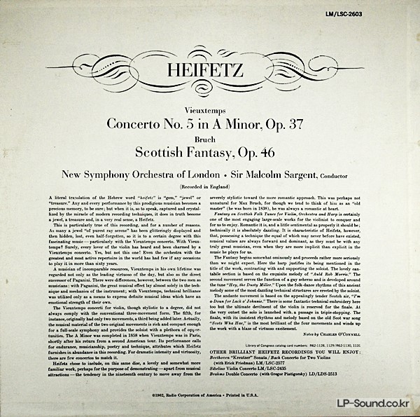 BRUCH SCOTTISH FANTASY JABRUCH - SCOTTISH FANTASY, OP.46  LSC 2603