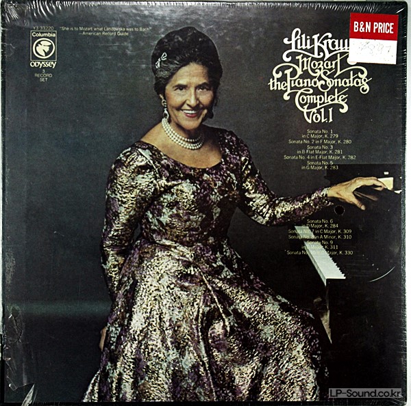 MOZART PIANO SONATAS VOL.1 LILI KRAUS COLUMBIA STEREO 3XLPS BOX